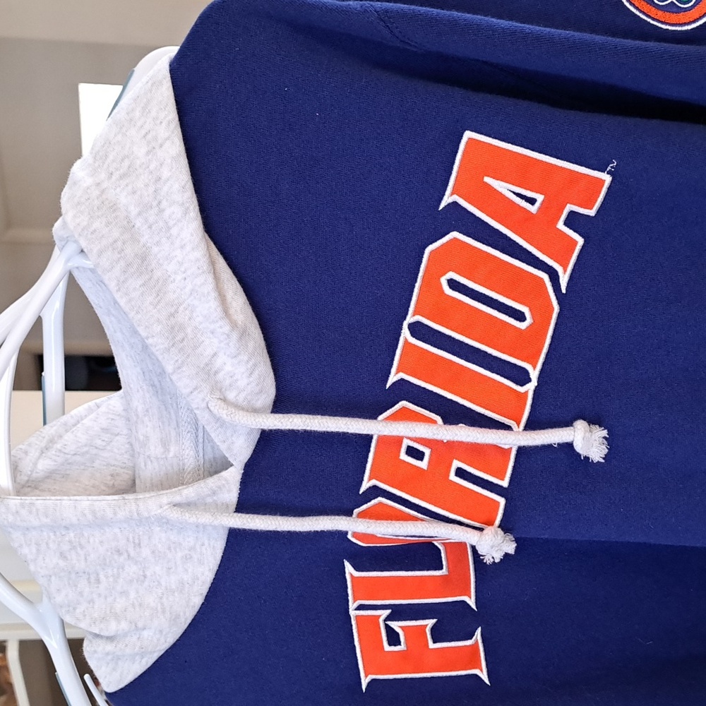 Florida Gators Two-Tone Hooded Sweatshirt - Blue/Gray - Picture 3 of 6